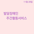 2023. 11. 28 발달장애인주간활동서비스