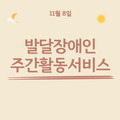 2023. 11. 8 발달장애인주간활동서비스