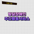 2023. 12. 21 발달장애인주간활동서비스